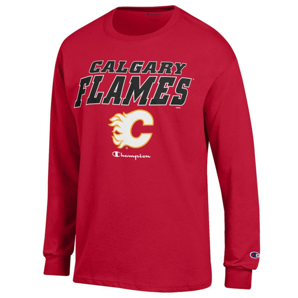 Calgary Flames - Champion Long-Sleeve Jersey T-Shirt Red