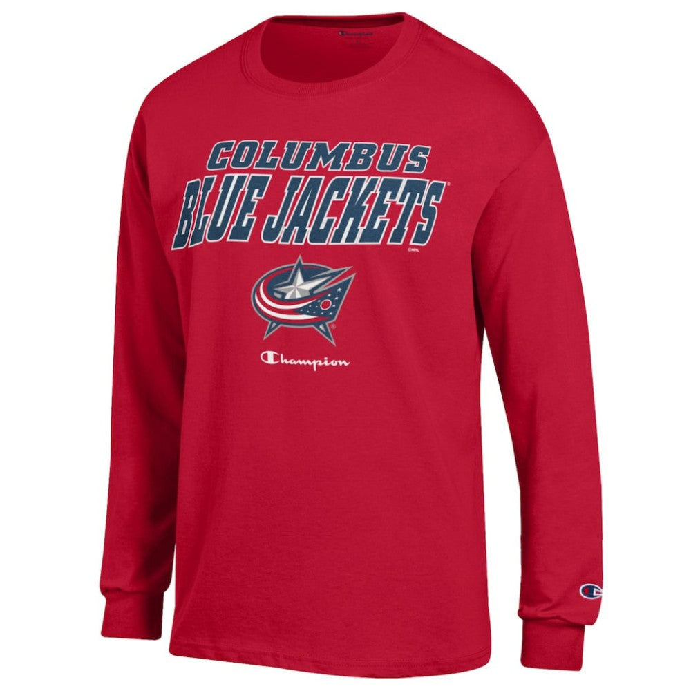 Columbus Blue Jackets - Champion Long-Sleeve Jersey T-Shirt Red