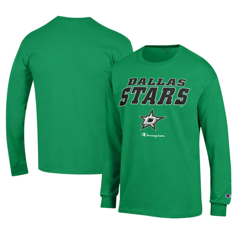 Dallas Stars - Champion Long-Sleeve Jersey T-Shirt Kelly Green