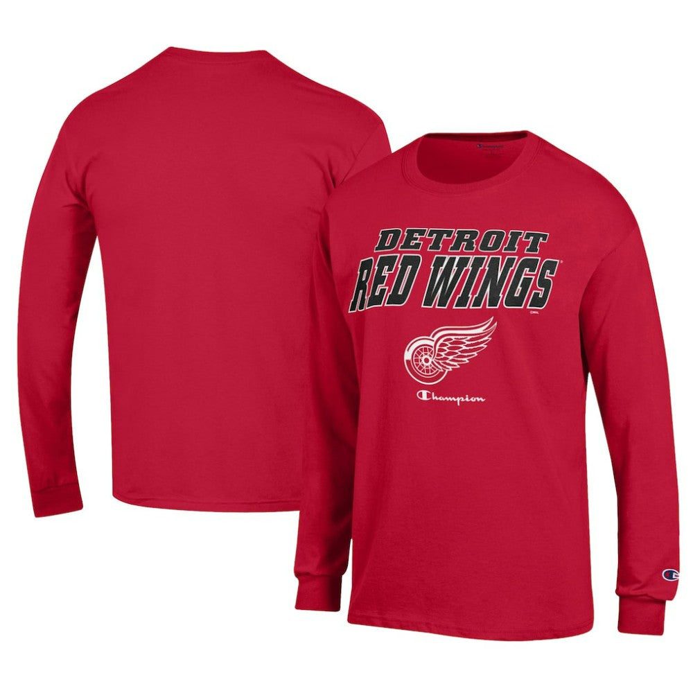 Detroit Red Wings - Champion Long-Sleeve Jersey T-Shirt Red