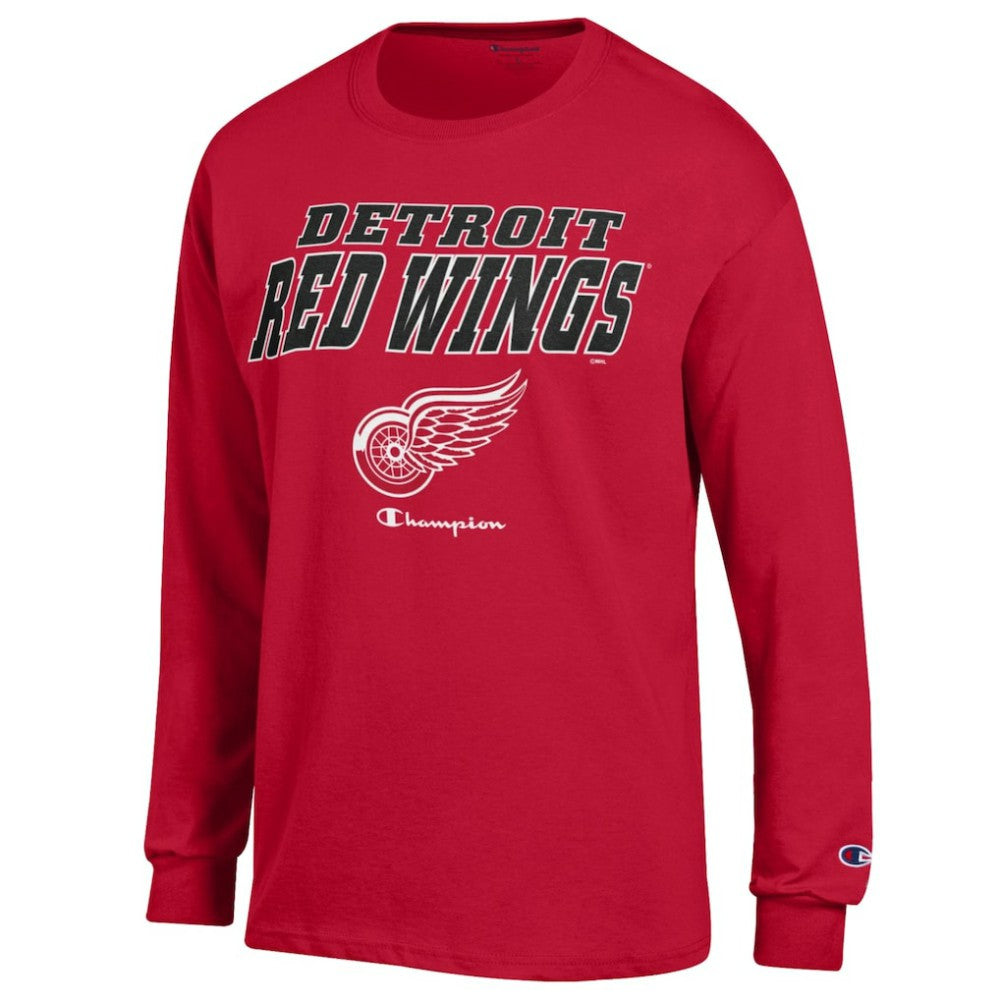 Detroit Red Wings - Champion Long-Sleeve Jersey T-Shirt Red