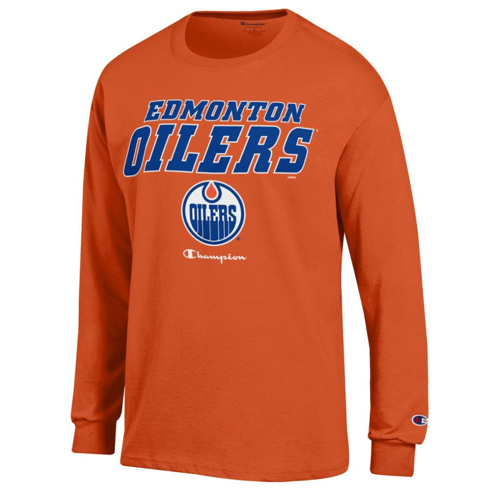 Edmonton Oilers - Champion Long-Sleeve Jersey T-Shirt Orange