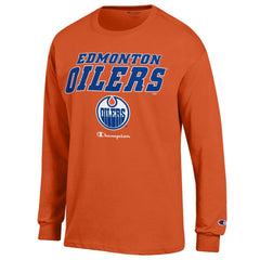 Edmonton Oilers - Champion Long-Sleeve Jersey T-Shirt Orange