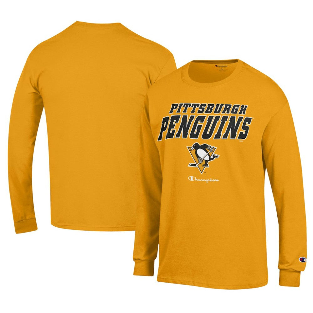 Pittsburgh Penguins Champion Long-Sleeve Jersey T-Shirt Gold