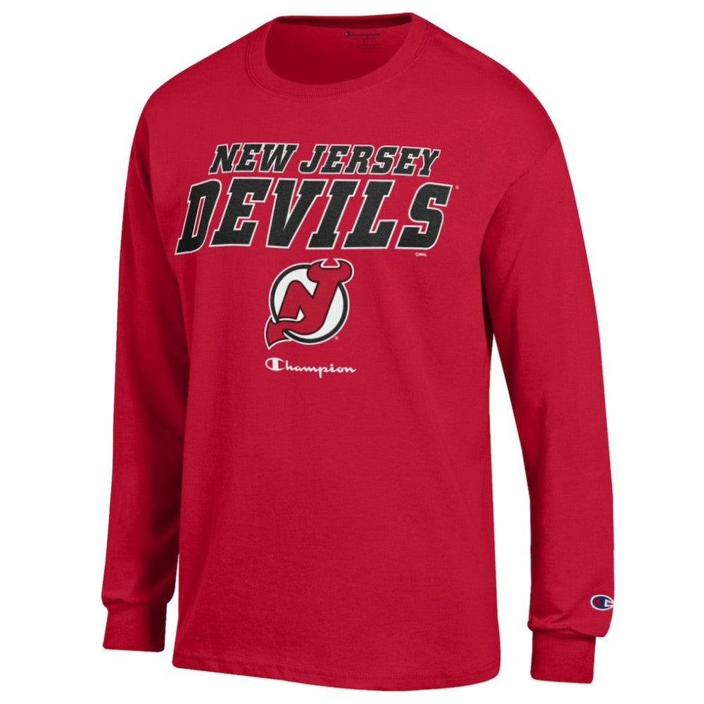 New Jersey Devils - Champion Long-Sleeve Jersey T-Shirt Red