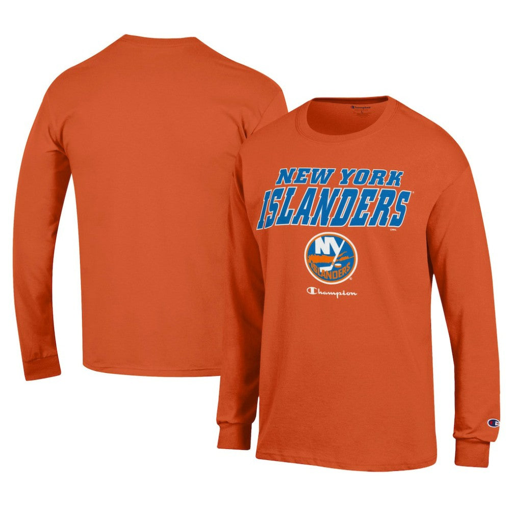 New York Islanders - Champion Long-Sleeve Jersey T-Shirt Orange