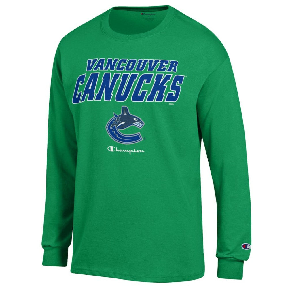 Vancouver Canucks - Champion Long-Sleeve Jersey T-Shirt Green