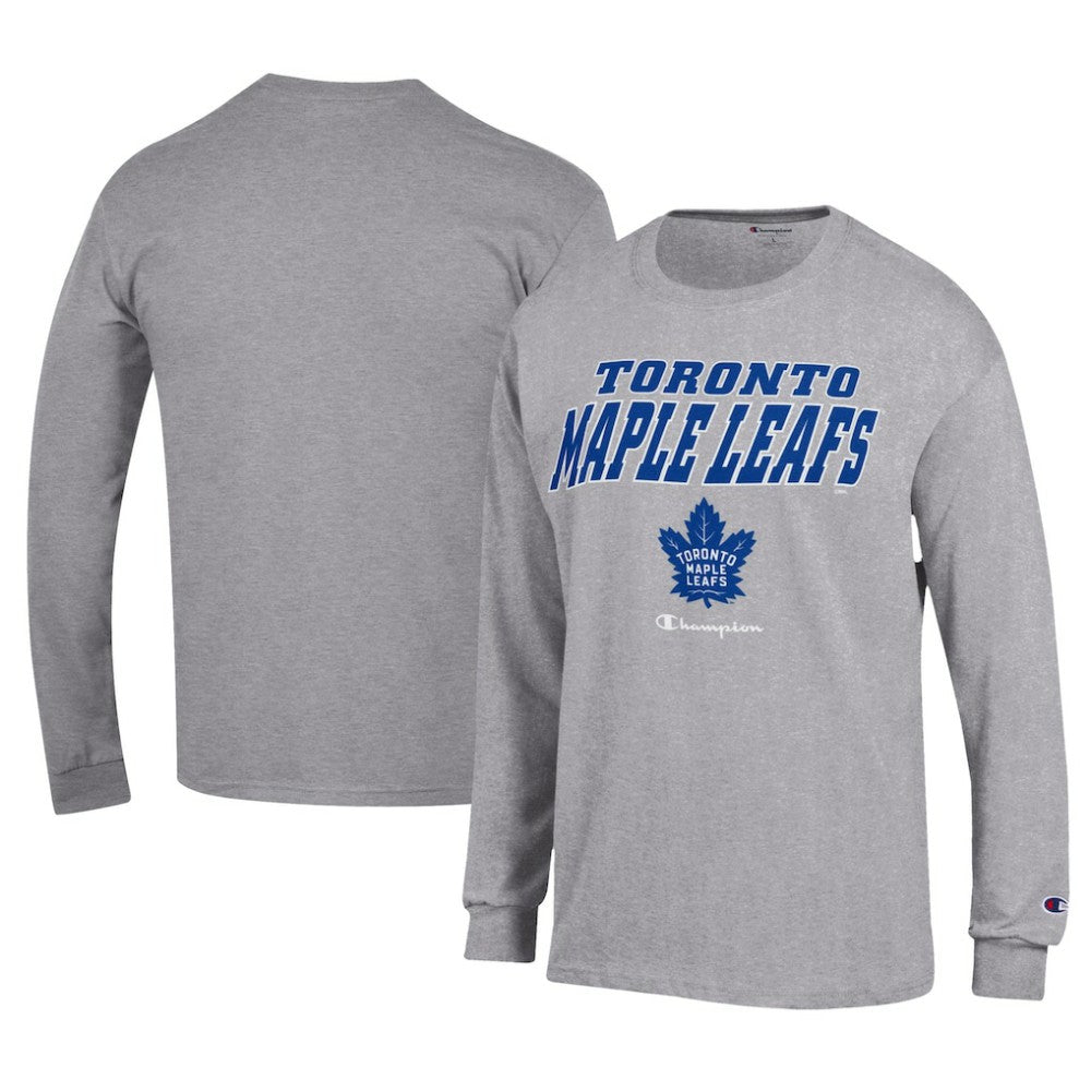 Toronto Maple Leafs - Champion Long-Sleeve Jersey T-Shirt Gray