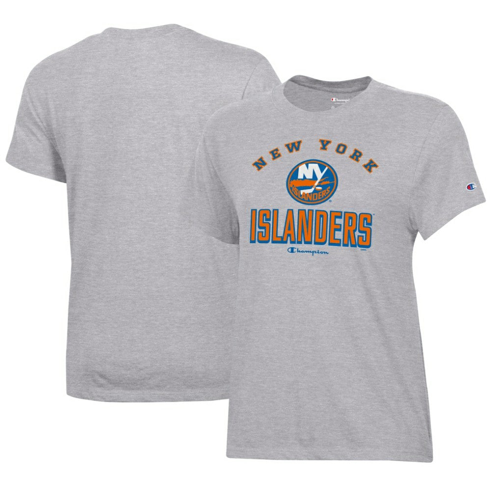 New York Islanders - Champion Women's Core T-Shirt Heather Gray