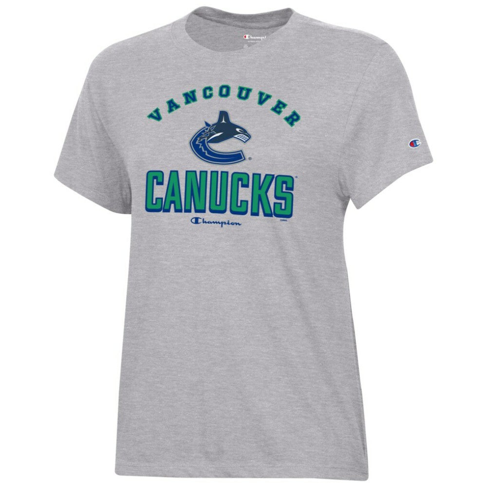 Vancouver Canucks - Champion Women's Core T-Shirt Heather Gray