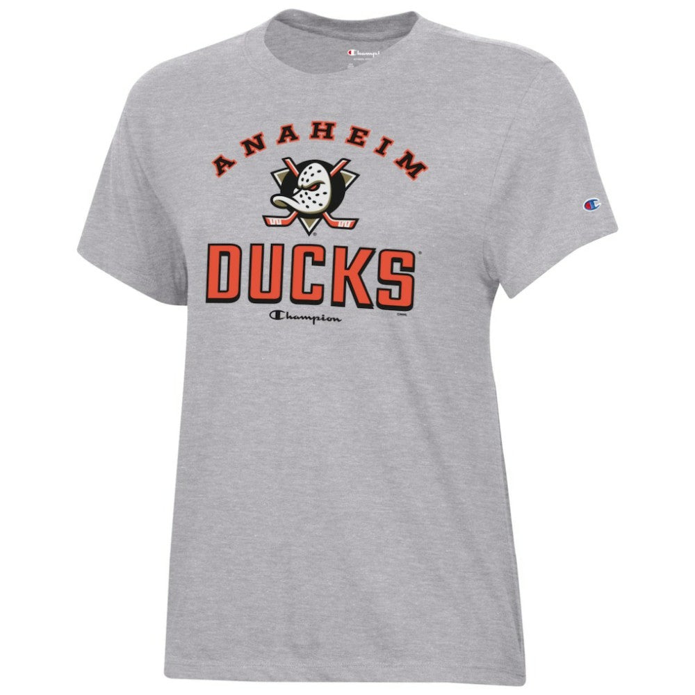 Anaheim Ducks - Champion Women's Core T-Shirt Heather Gray