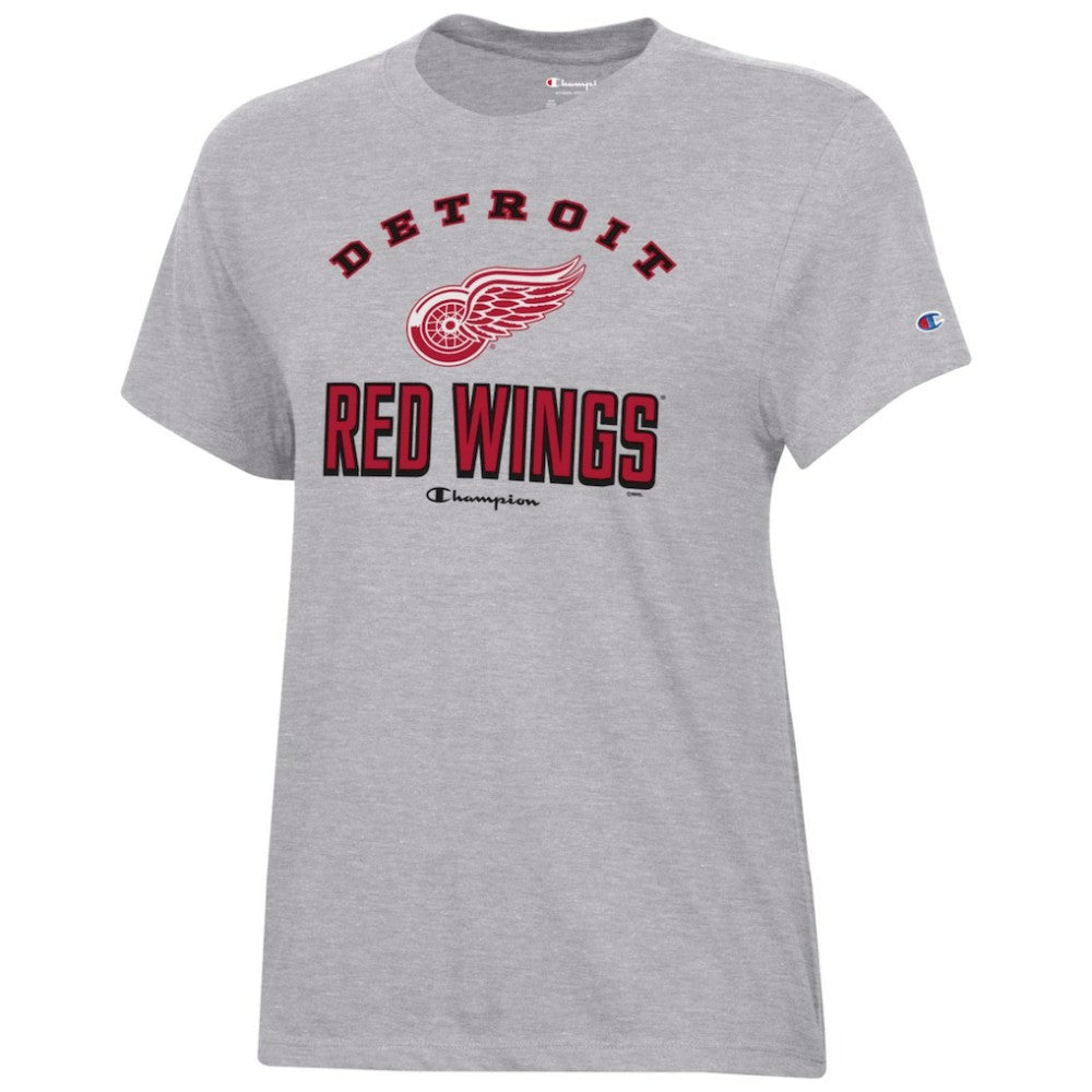 Detroit Red Wings - Champion Women's Core T-Shirt Heather Gray
