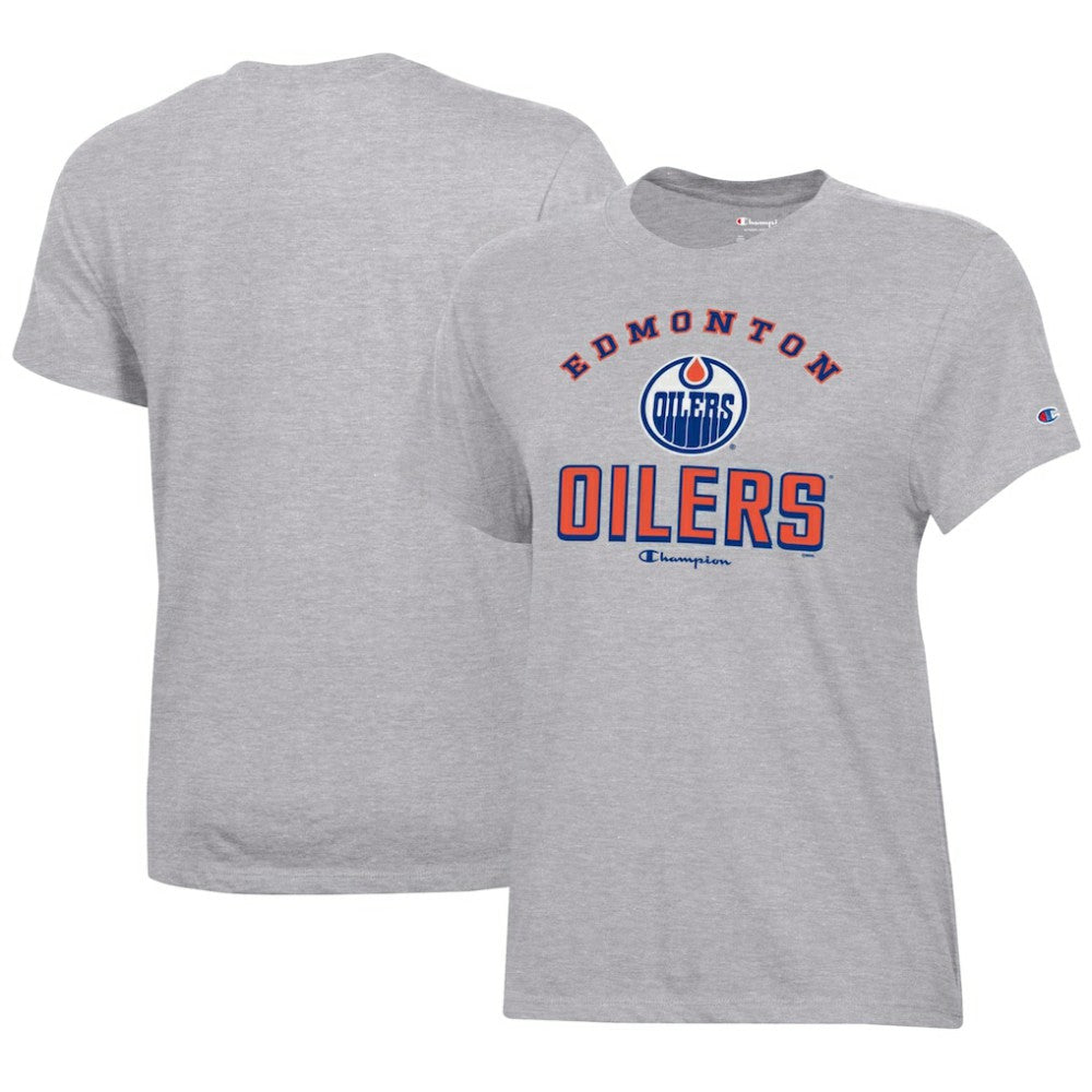 Edmonton Oilers - Champion Women's Core T-Shirt Heather Gray