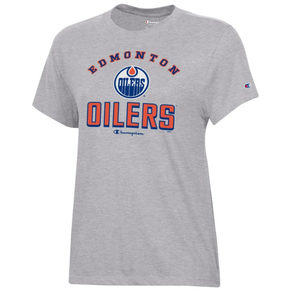 Edmonton Oilers - Champion Women's Core T-Shirt Heather Gray