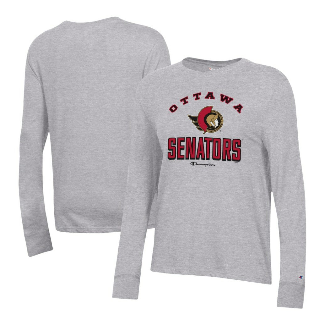 Ottawa Senators - Champion Women's Core Long Sleeve T-Shirt Heather Gray