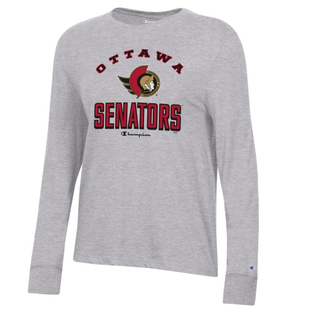 Ottawa Senators - Champion Women's Core Long Sleeve T-Shirt Heather Gray