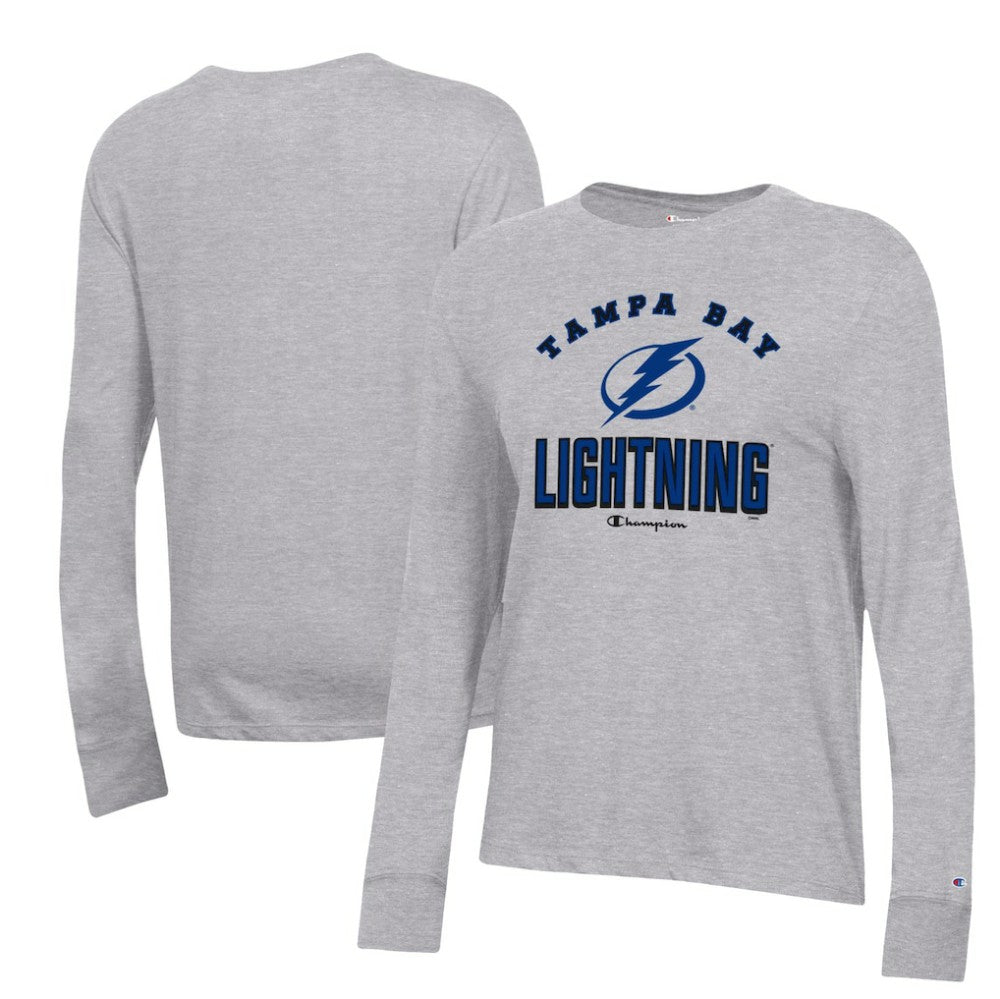 Tampa Bay Lightning - Champion Women's Core Long Sleeve T-Shirt Heather Gray