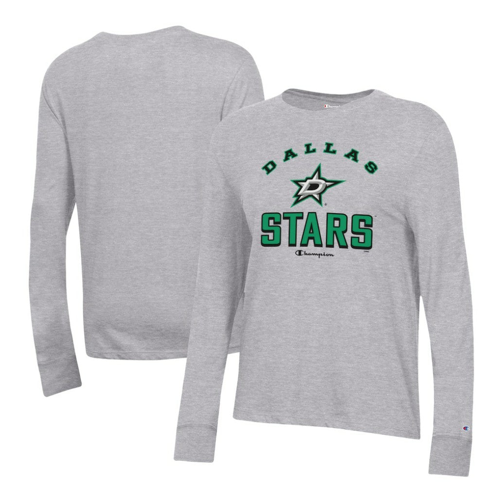 Dallas Stars - Champion Women's Core Long Sleeve T-Shirt Heather Gray