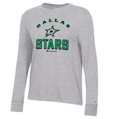 Dallas Stars - Champion Women's Core Long Sleeve T-Shirt Heather Gray