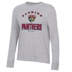 Florida Panthers - Champion Women's Core Long Sleeve T-Shirt Heather Gray