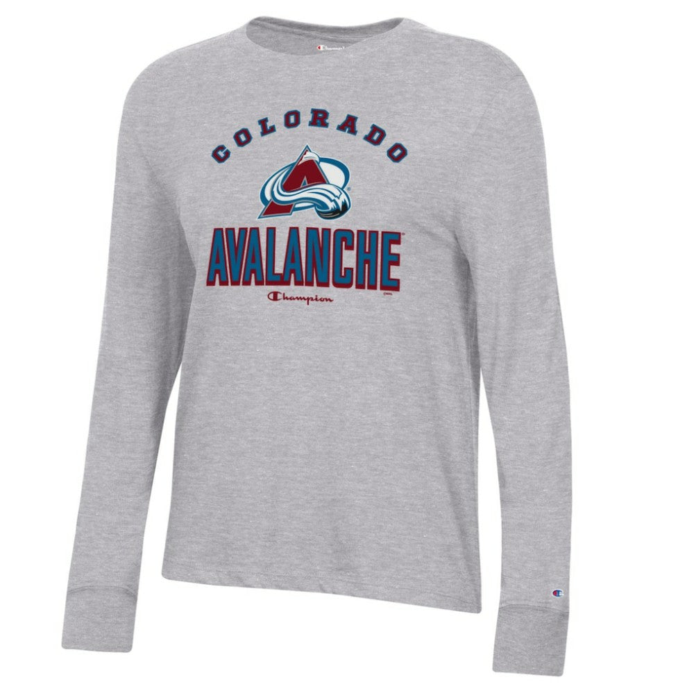 Colorado Avalanche - Champion Women's Core Long Sleeve T-Shirt Heather Gray