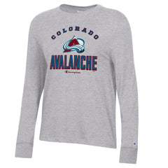 Colorado Avalanche - Champion Women's Core Long Sleeve T-Shirt Heather Gray