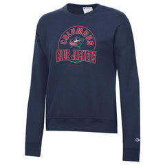 Columbus Blue Jackets - Champion Women's Powerblend Pullover Sweatshirt Navy