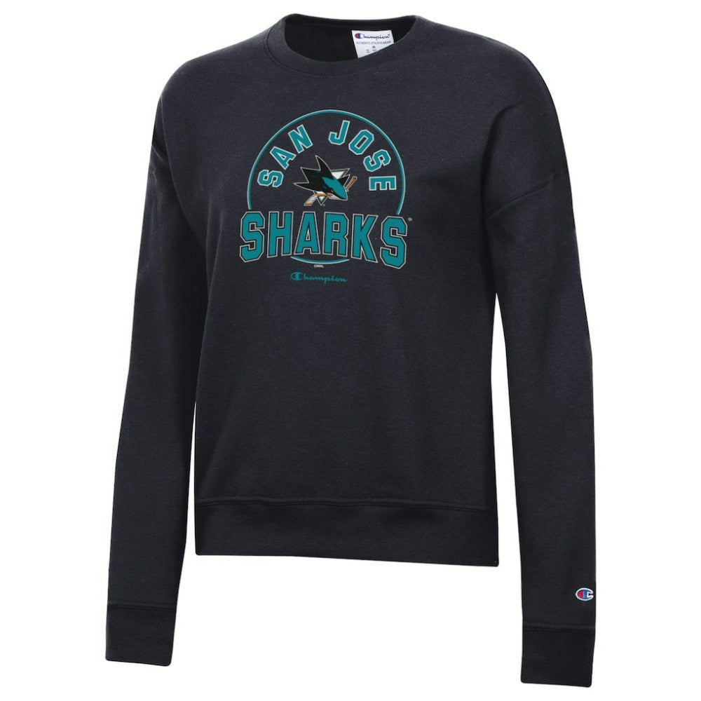 San Jose Sharks - Champion Women's Powerblend Pullover Sweatshirt Black