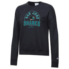 San Jose Sharks - Champion Women's Powerblend Pullover Sweatshirt Black