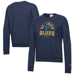 St. Louis Blues - Champion Women's Powerblend Pullover Sweatshirt Navy