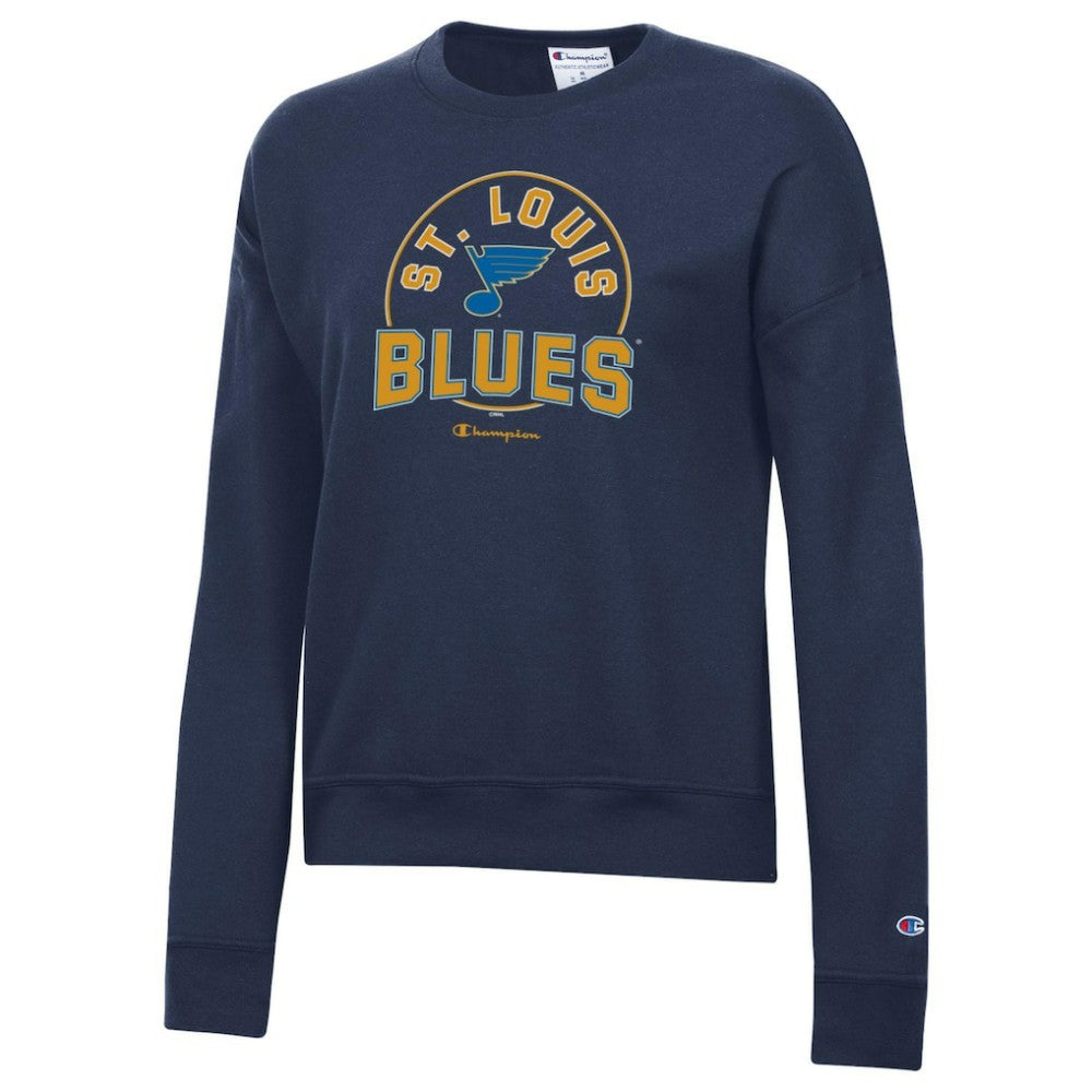 St. Louis Blues - Champion Women's Powerblend Pullover Sweatshirt Navy
