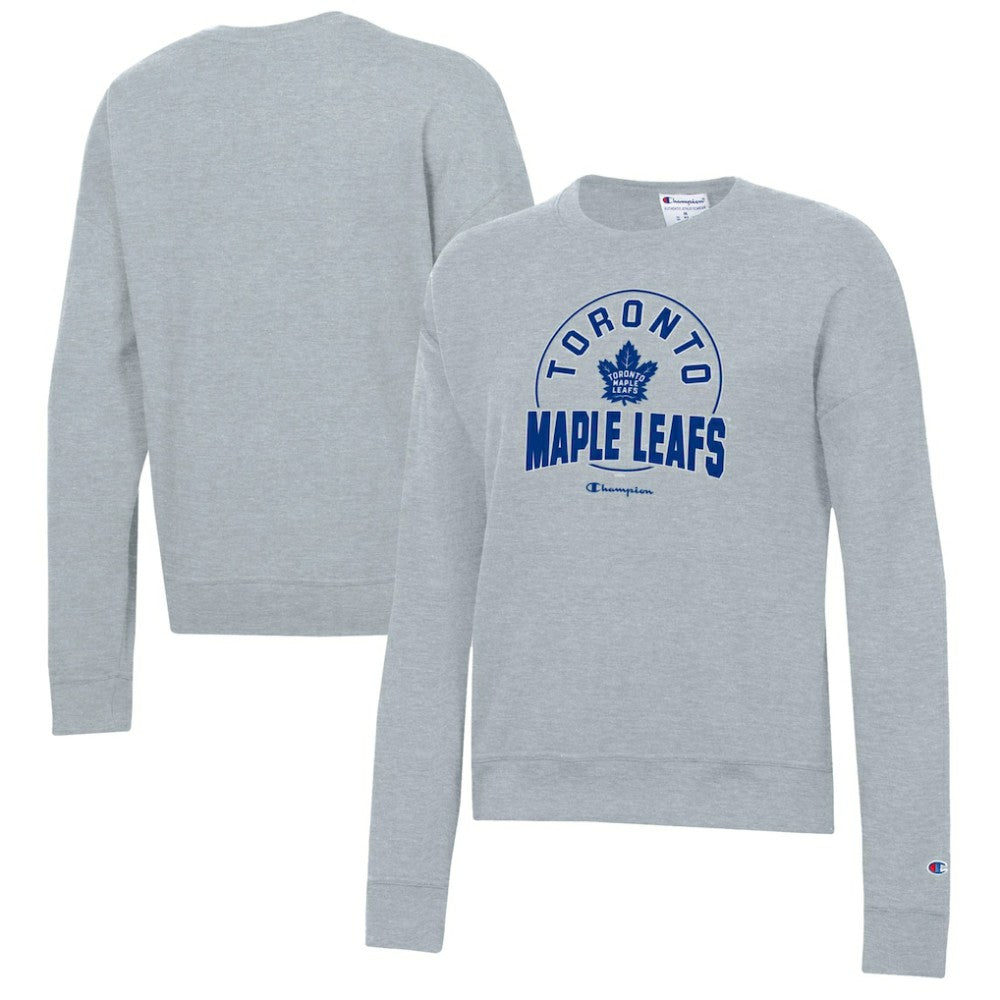 Toronto Maple Leafs - Champion Women's Powerblend Pullover Sweatshirt Gray