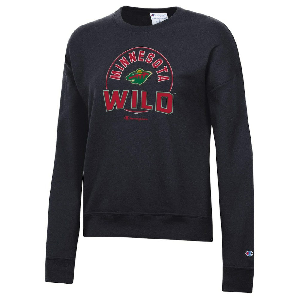 Minnesota Wild - Champion Women's Powerblend Pullover Sweatshirt Black