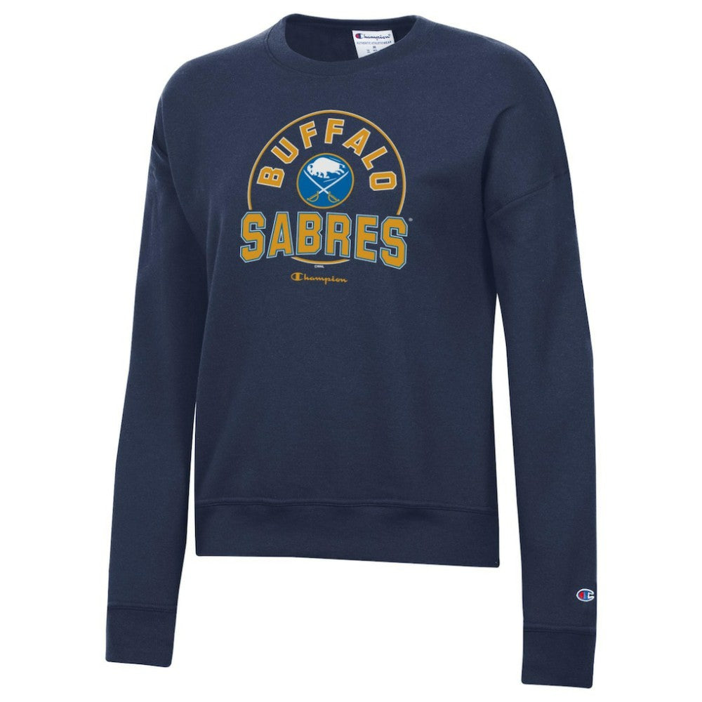 Buffalo Sabres - Champion Women's Powerblend Pullover Sweatshirt Navy