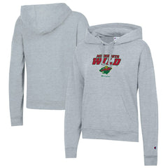 Minnesota Wild - Champion Women's Powerblend Fleece Pullover Hoodie Gray