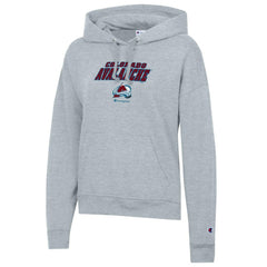 Colorado Avalanche - Champion Women's Powerblend Fleece Pullover Hoodie Gray