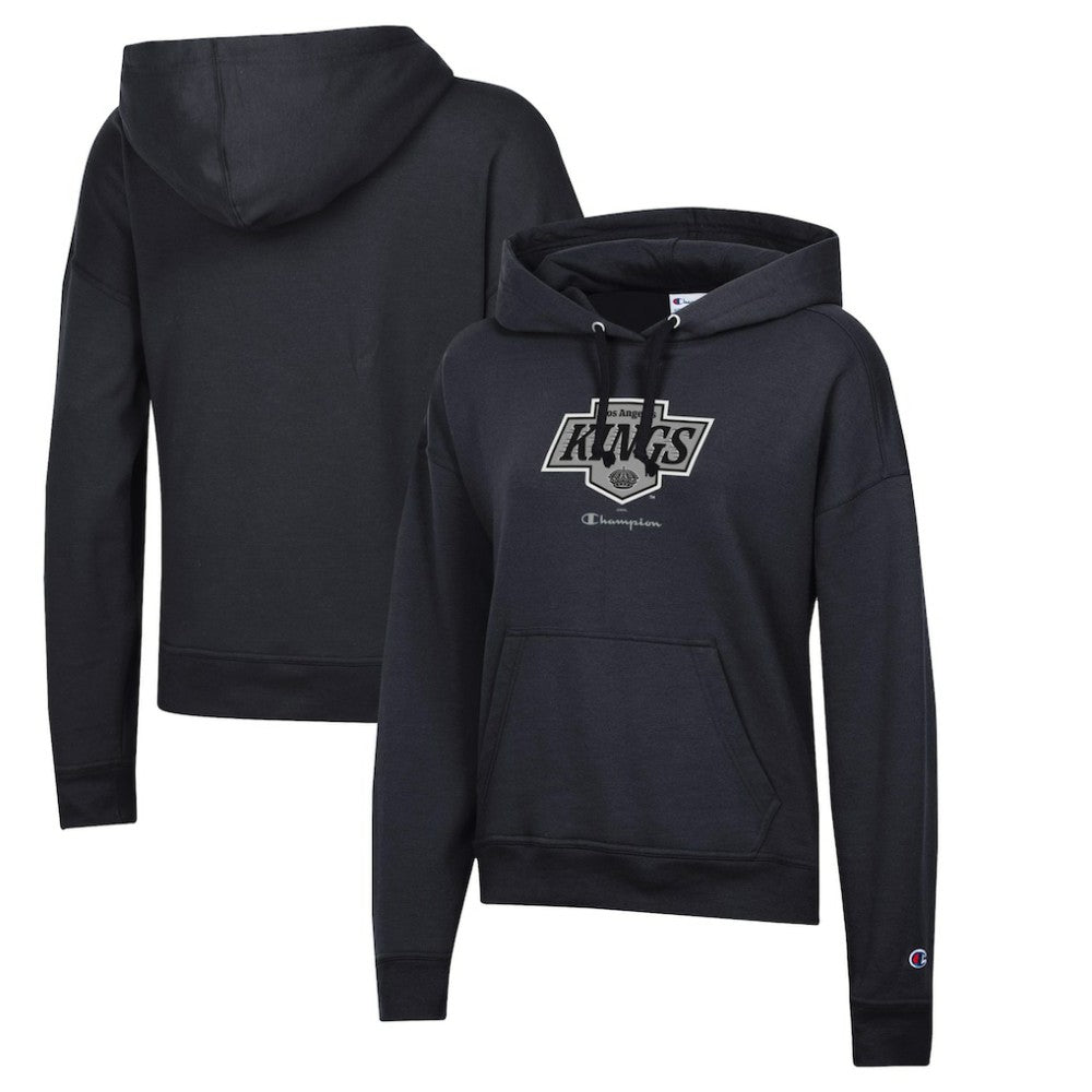 Los Angeles Kings - Champion Women's Powerblend Fleece Pullover Hoodie Black