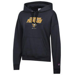 Pittsburgh Penguins Champion Women's Powerblend Fleece Pullover Hoodie Black