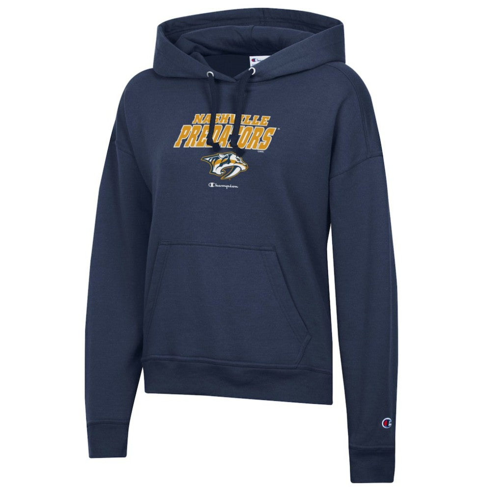 Nashville Predators - Champion Women's Powerblend Fleece Pullover Hoodie Navy