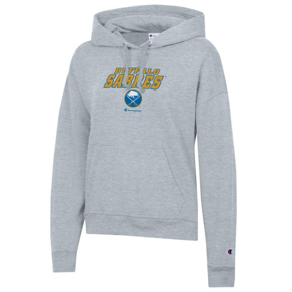 Buffalo Sabres - Champion Women's Powerblend Fleece Pullover Hoodie Gray