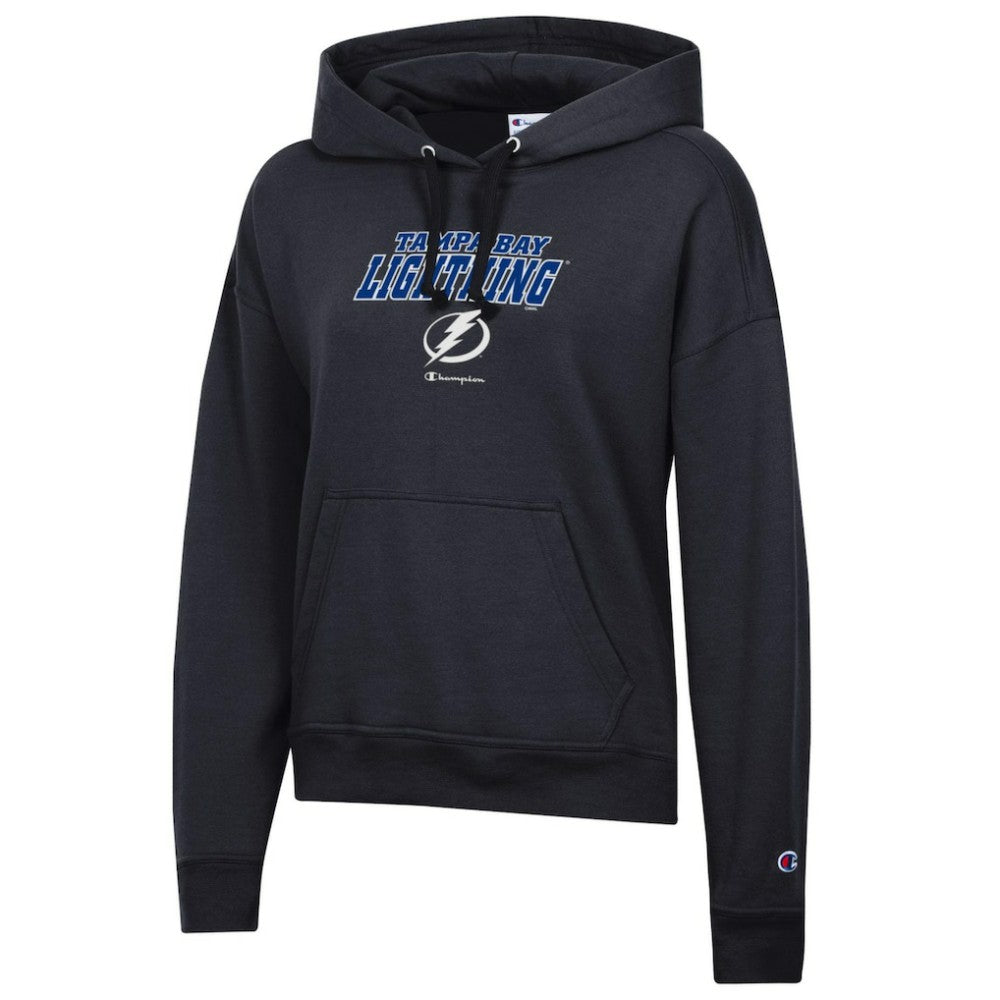 Tampa Bay Lightning - Champion Women's Powerblend Fleece Pullover Hoodie Black