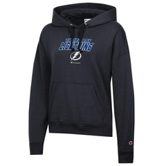 Tampa Bay Lightning - Champion Women's Powerblend Fleece Pullover Hoodie Black