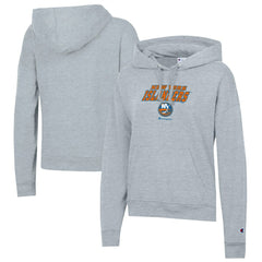 New York Islanders - Champion Women's Powerblend Fleece Pullover Hoodie Gray