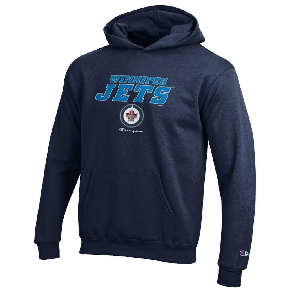 Winnipeg Jets - Champion Youth Eco Powerblend Pullover Hoodie Navy