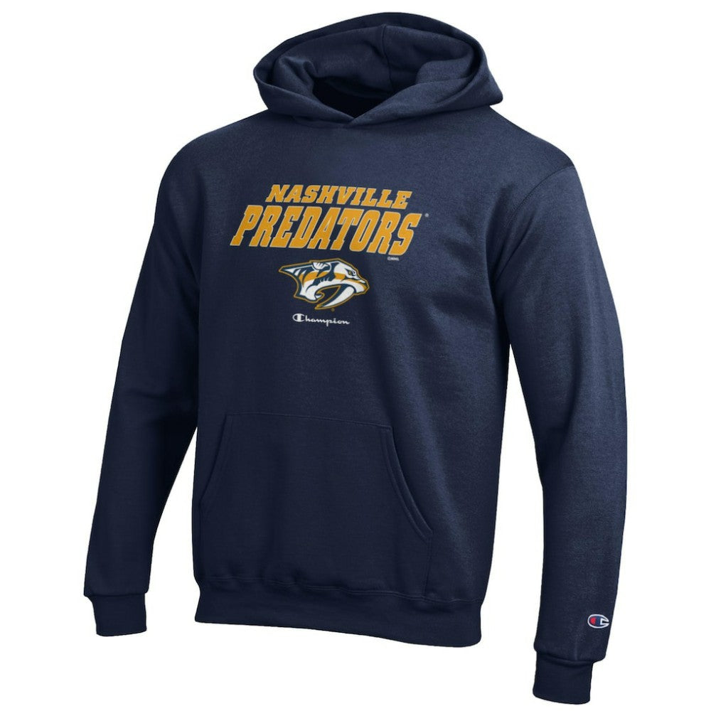 Nashville Predators - Champion Youth Eco Powerblend Pullover Hoodie Navy