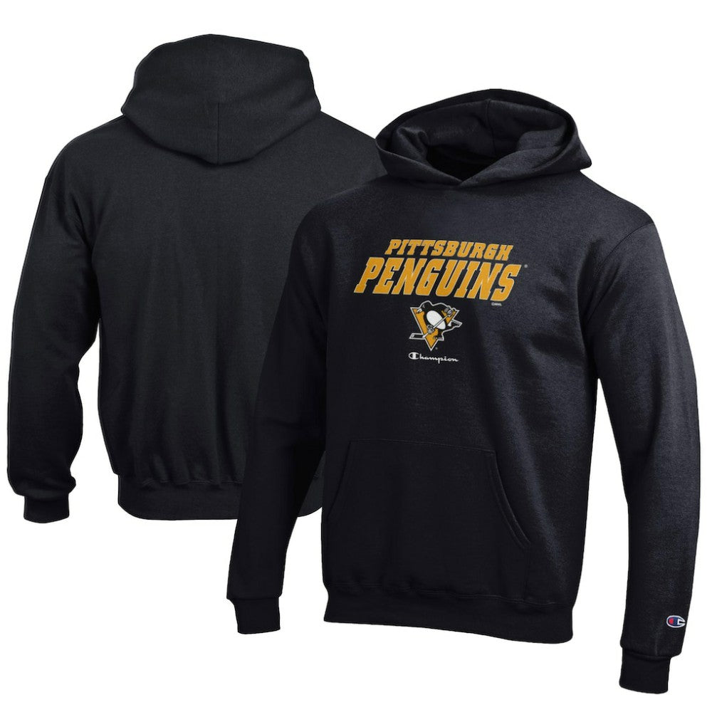 Pittsburgh Penguins Champion Youth Eco Powerblend Pullover Hoodie Black