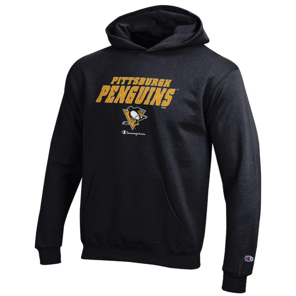 Pittsburgh Penguins Champion Youth Eco Powerblend Pullover Hoodie Black