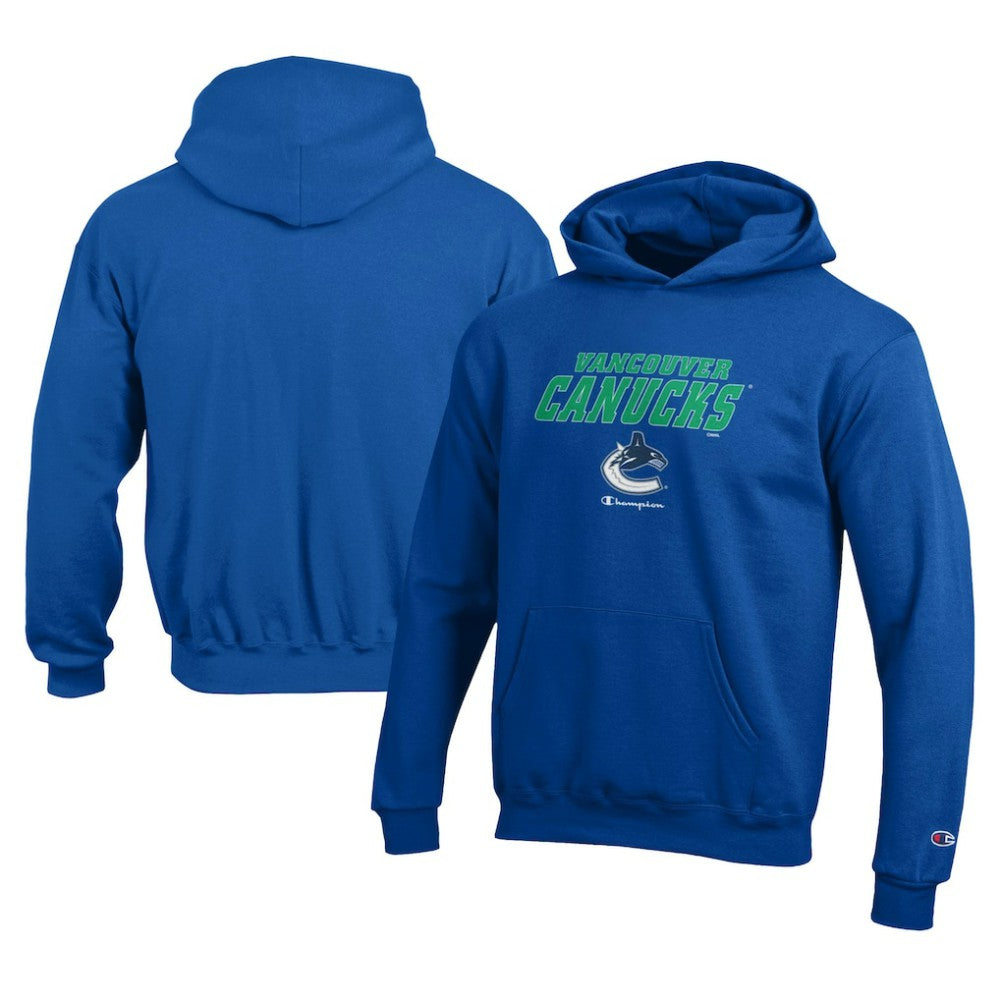 Vancouver Canucks - Champion Youth Eco Powerblend Pullover Hoodie Royal
