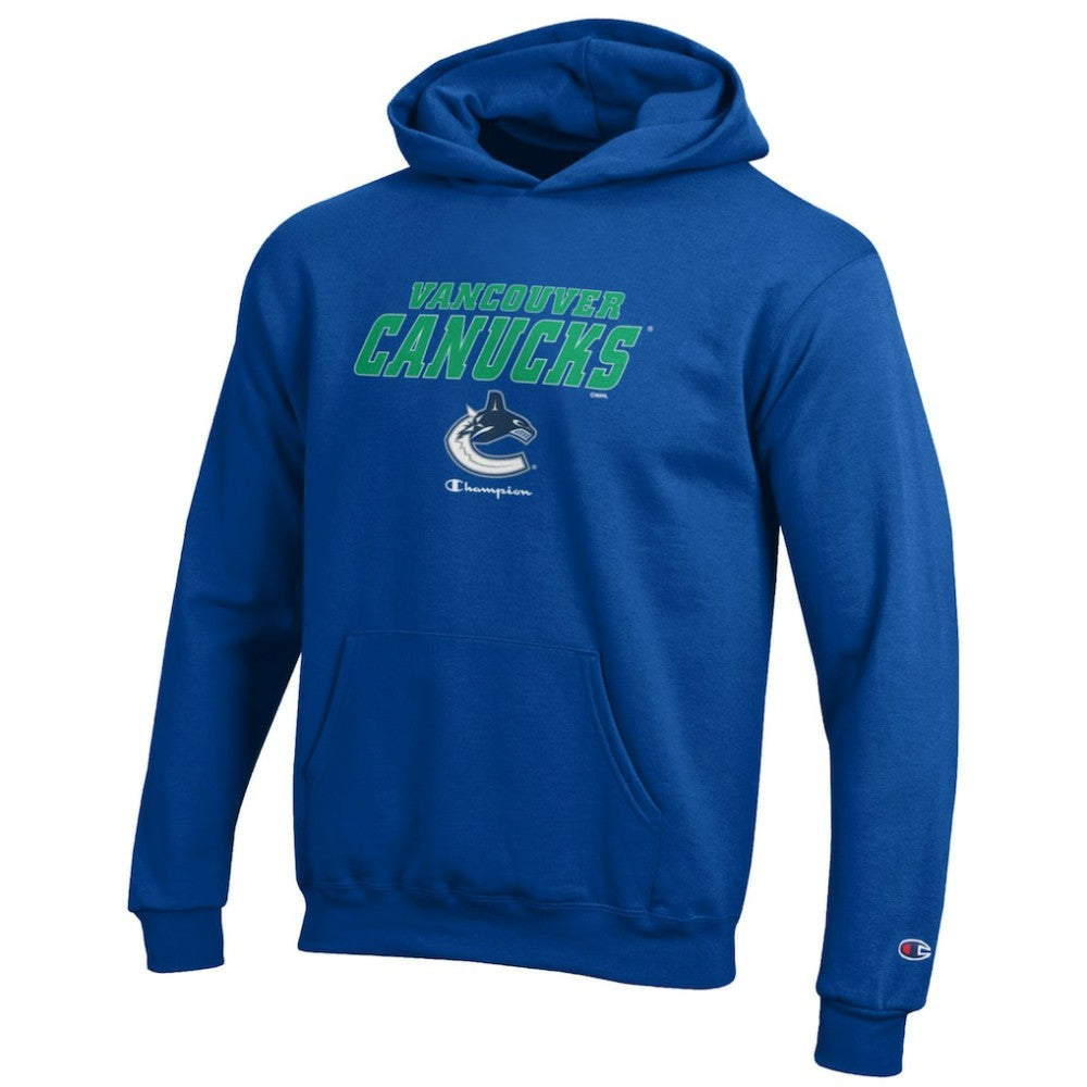 Vancouver Canucks - Champion Youth Eco Powerblend Pullover Hoodie Royal