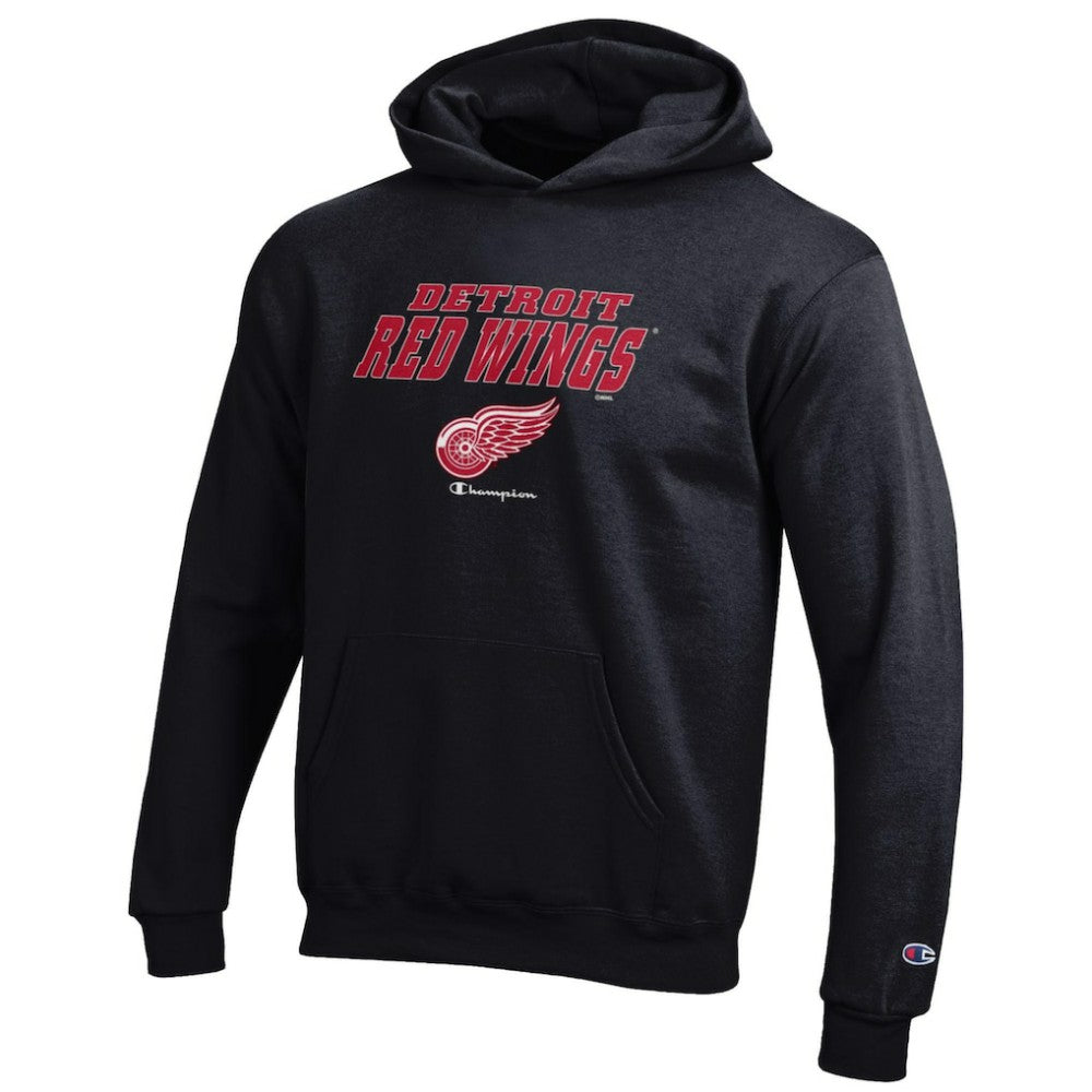 Detroit Red Wings - Champion Youth Eco Powerblend Pullover Hoodie Black